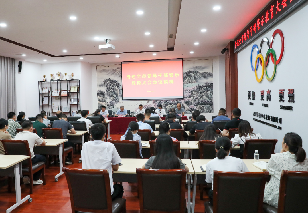 公司传达学习全市领导干部警示教育大会会议精神